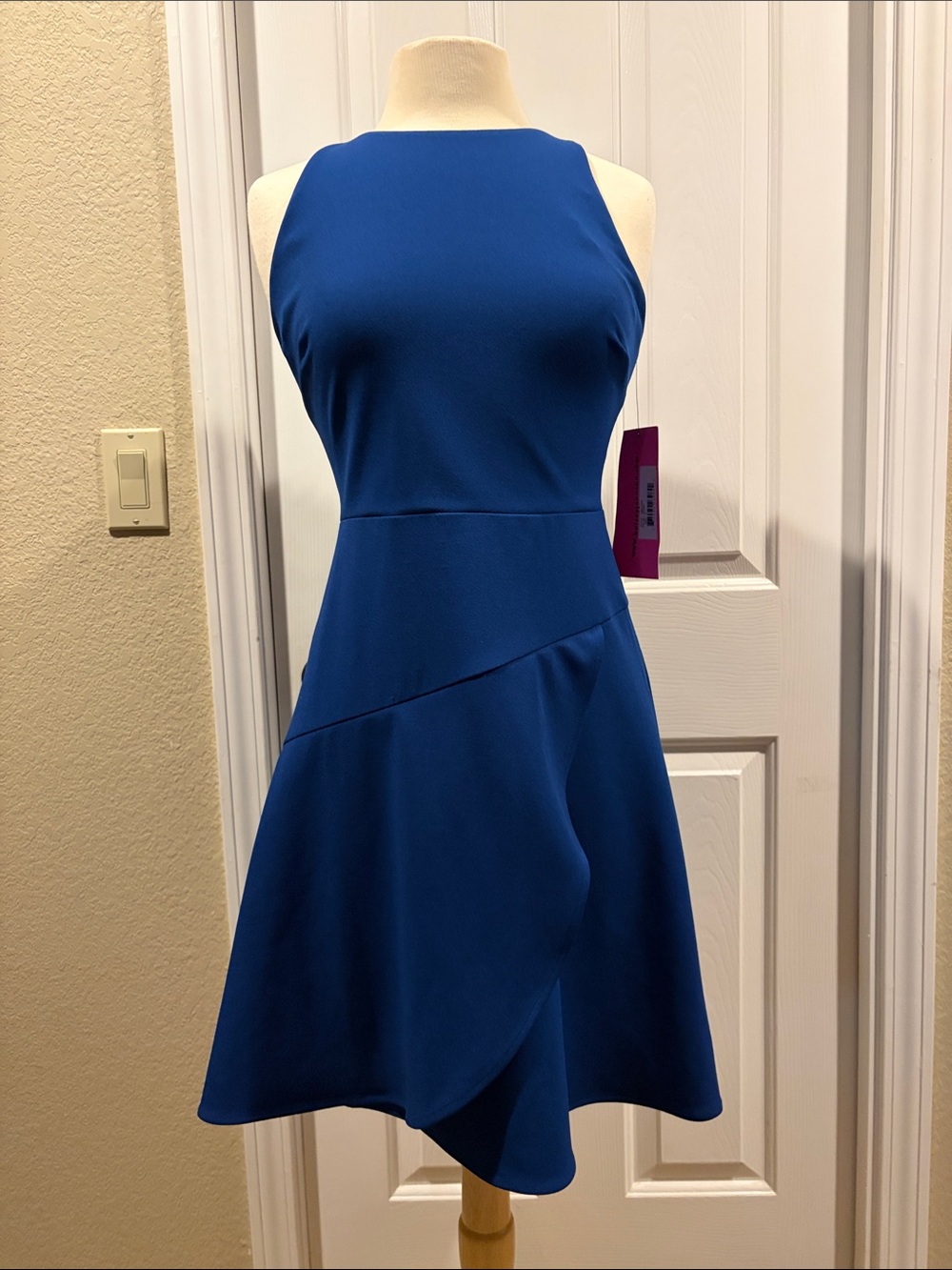 Betsey Johnson Asymmetrical Blue Dress NWT size 4 - Picture 3 of 7